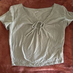 Hollister Women's Sage Tie-Front Tee